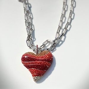 Rare Authentic Statement Swarovski Heart Pendant - Authentic